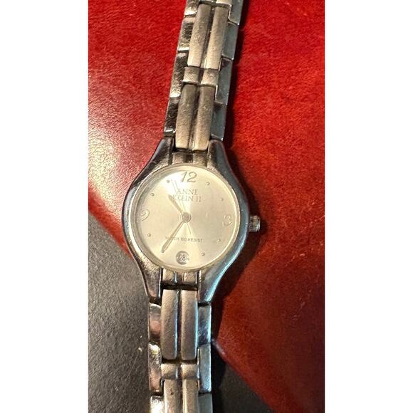 Women's 22mm silver Tone Anne Klein Watch, WR 30M, Date Window - Picture 3 of 3